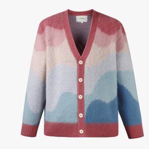 Pastel Wave Mohair Cardigan w/ Pockets (YITAI)